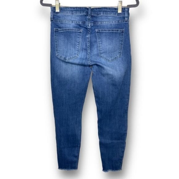 Revolve Pistola Size 28 Audrey Mid Rise Cropped Whiskered Frayed Skinny Jeans - Picture 3 of 12